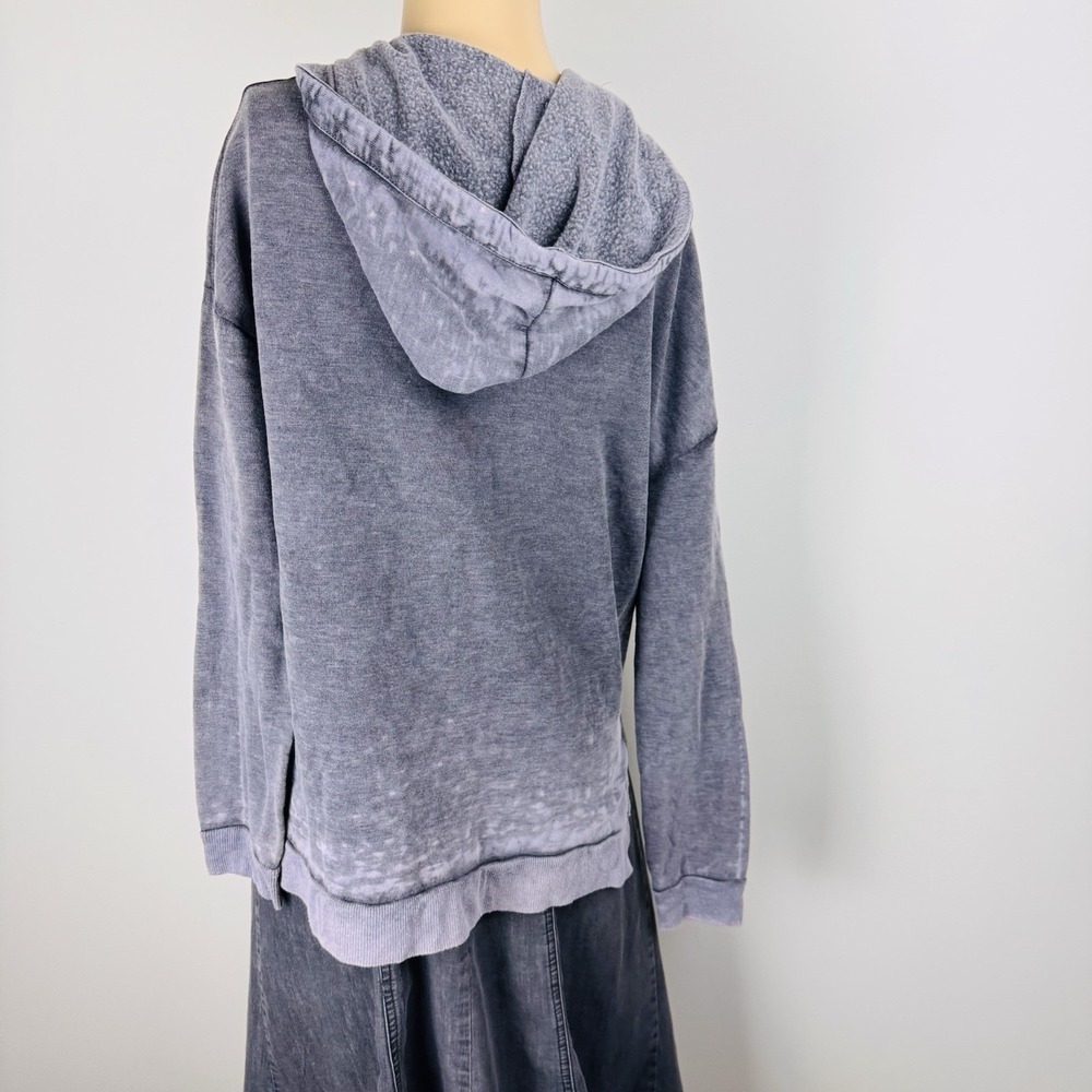 Chaser Blue Dye Sz XS Hoodie Oversized Full Zip Jacket Lightweight Grunge Comfy - Picture 4 of 12